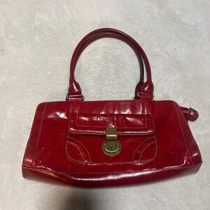 Elegant Red Leather Handbag